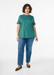 Basis t-shirt i bomuld med rund hals, Gr&oslash;n, Model image number 1