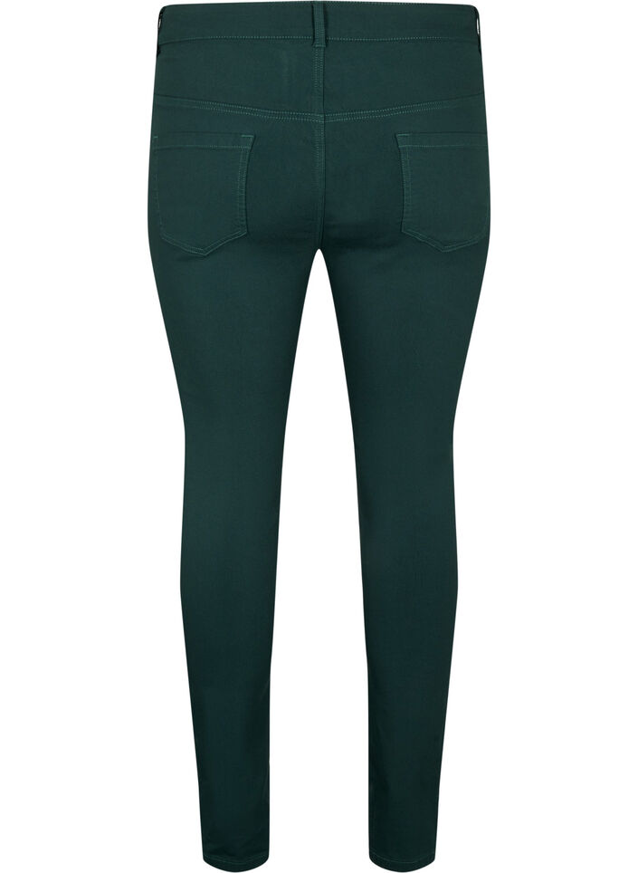 Slim fit bukser med lommer, Gr&oslash;n, Packshot image number 1