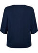 Jerseybluse med albuelange &aelig;rmer og balloneffekt, Bl&aring;, Packshot image number 1
