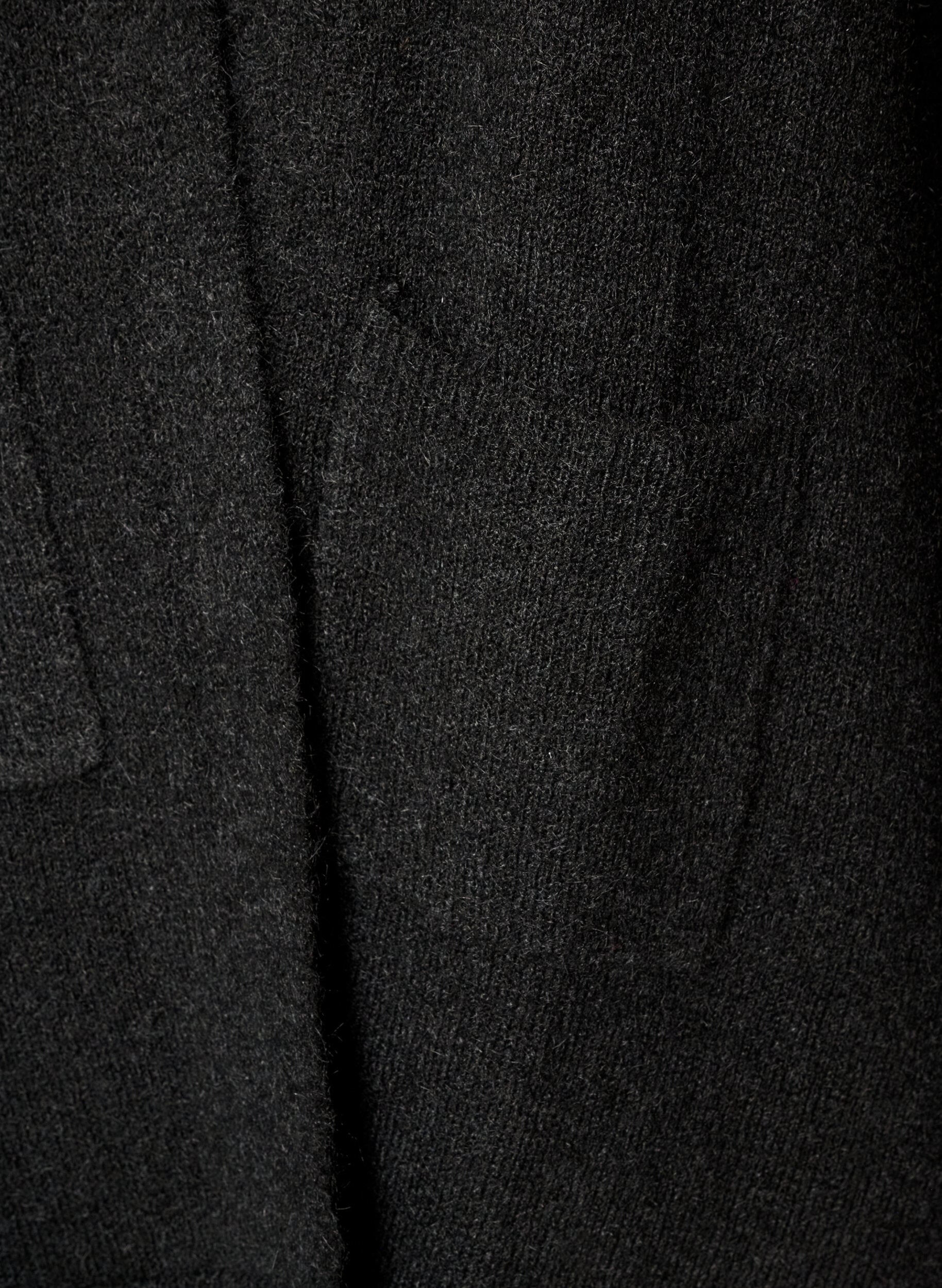 ZizziLang cardigan med lommer, Sort, Packshot image number 3