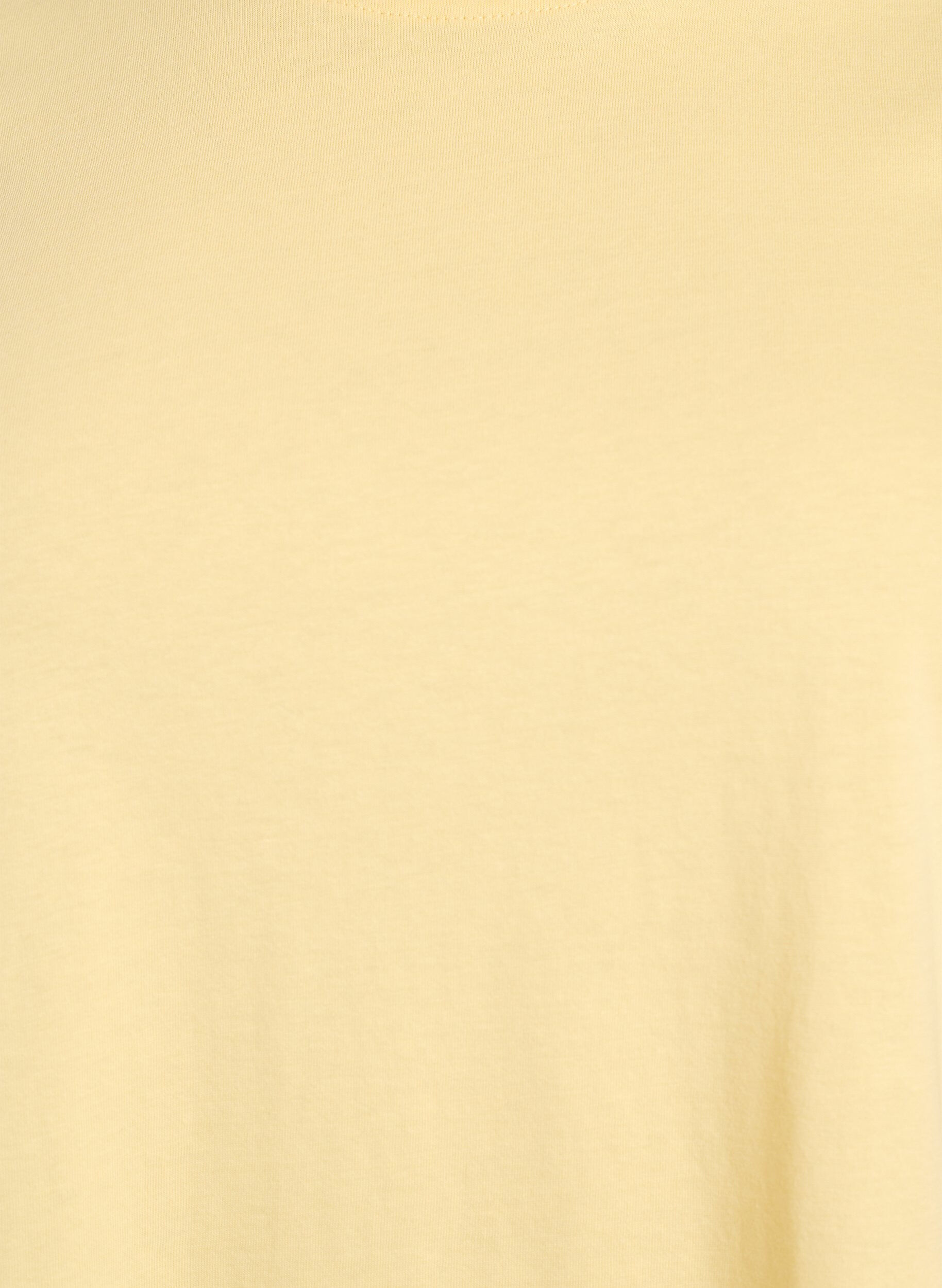 ZizziBasis t-shirt i bomuld med rund hals, Gul, Packshot image number 2