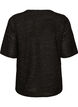 Bluse med struktur og glimmer, Sort, Packshot image number 1