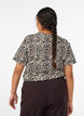 T-shirt med leopardprint og tekstmotiv, Brun, Model image number 2
