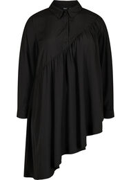 Tunika med asymmetrisk bund, Black
