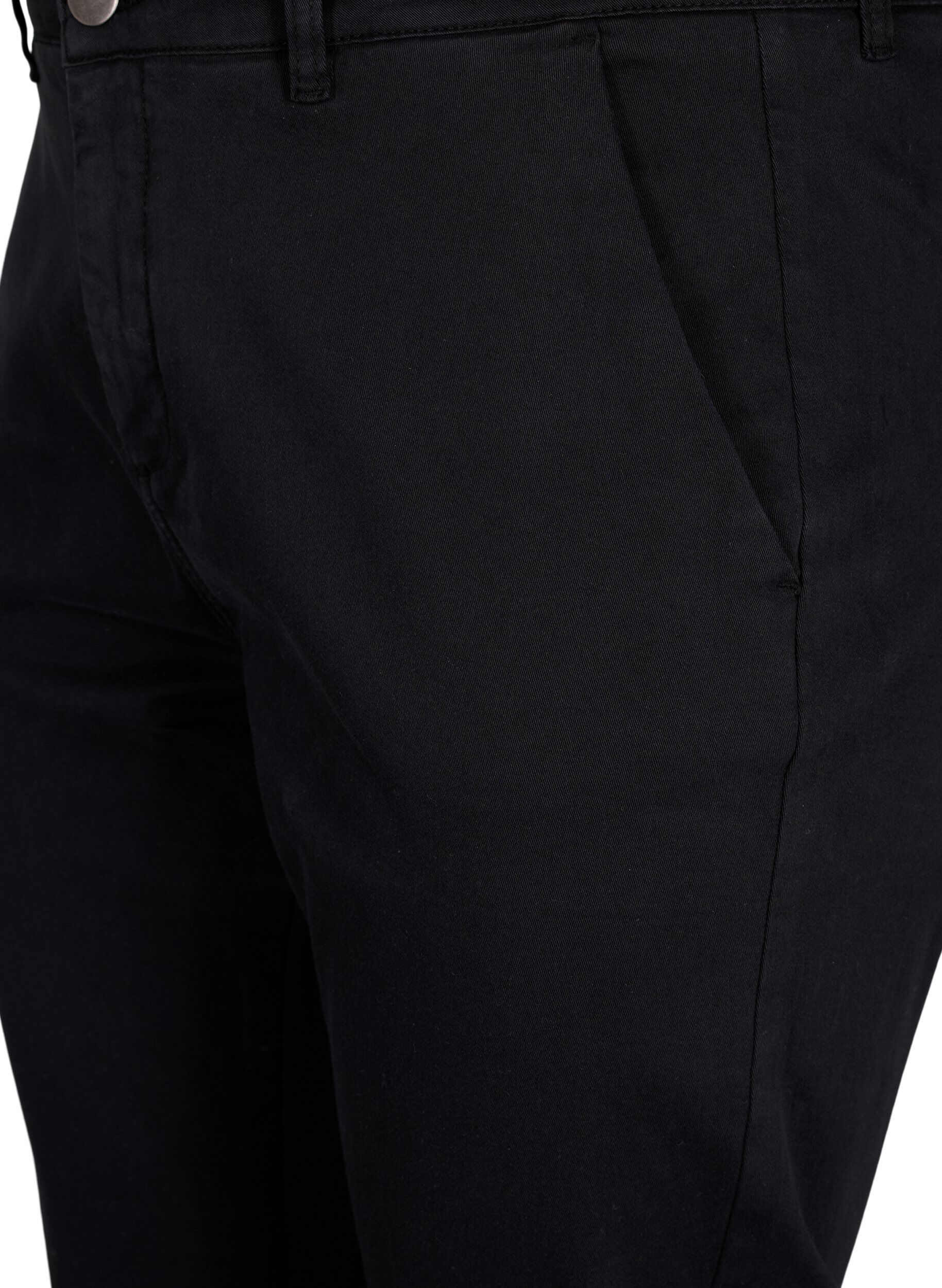 Zizzi Chinos i bomuld, Black, Packshot image number 2