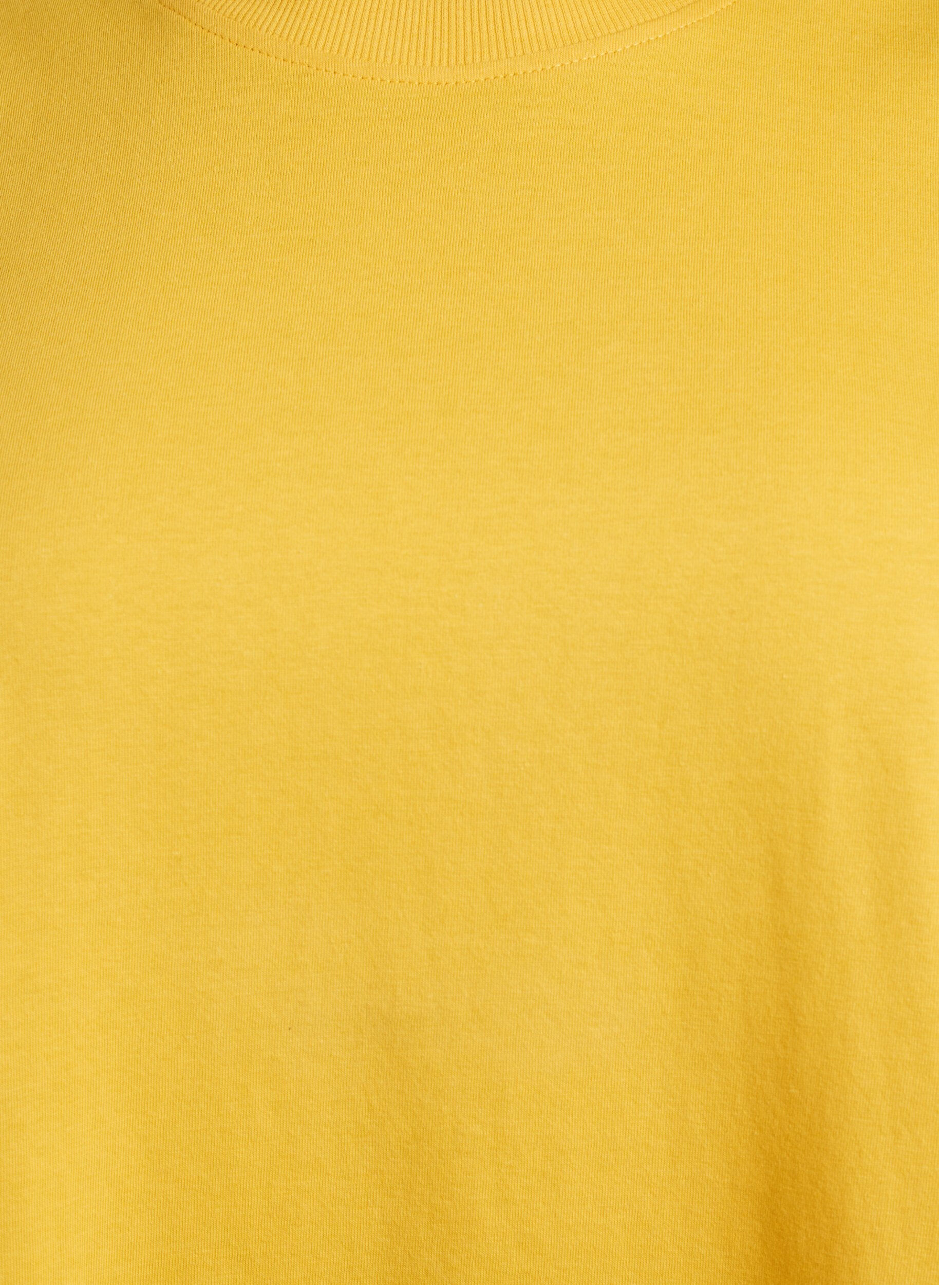 ZizziBasis t-shirt i bomuld med rund hals , Gul, Packshot image number 2