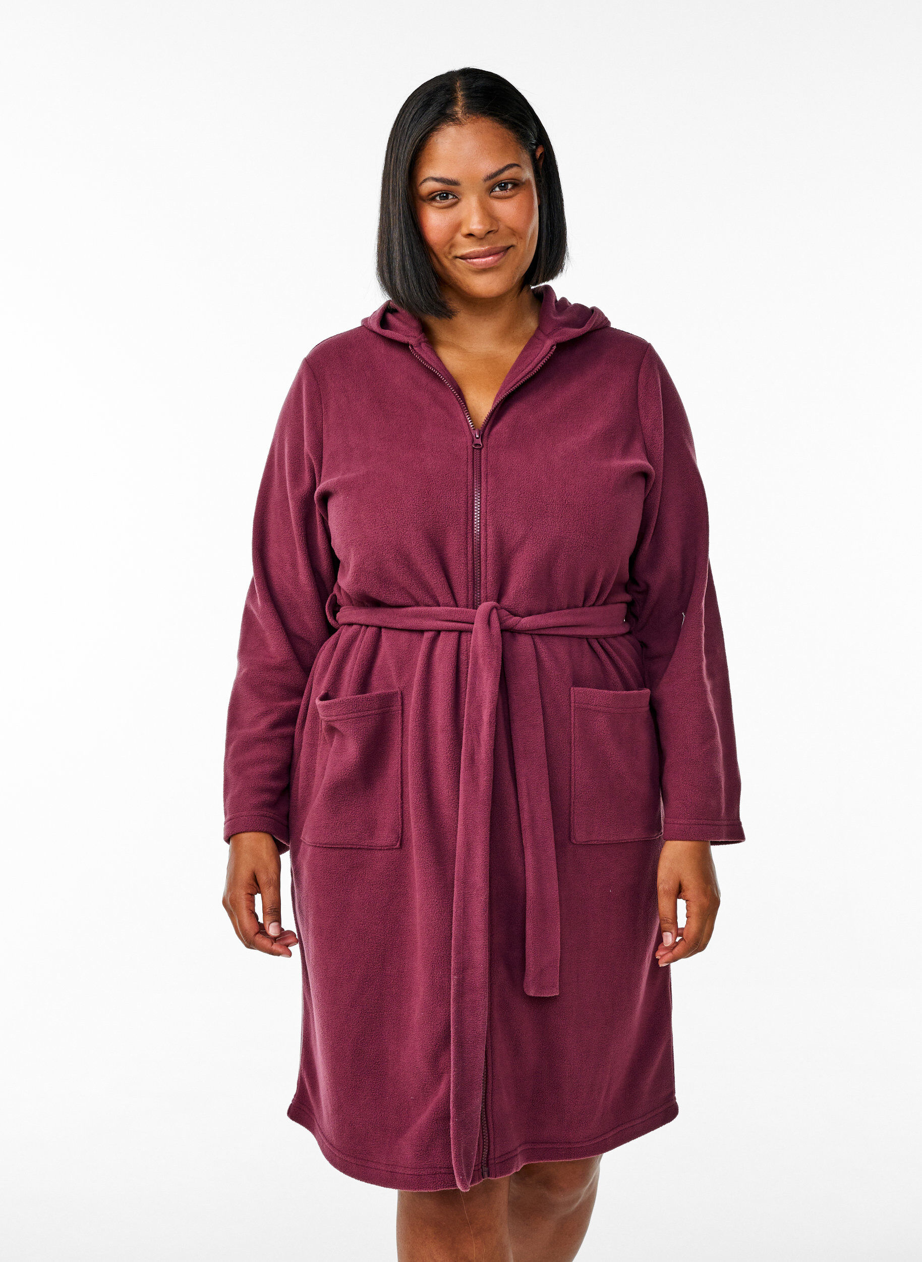 Morgenk&aring;be med lynl&aring;s og h&aelig;tte, M&oslash;rk Bordeaux, Model