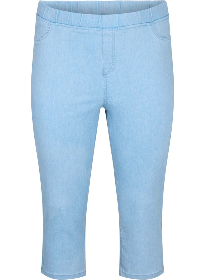 Knickers i bomuldsmix, Light blue denim, Packshot image number 0