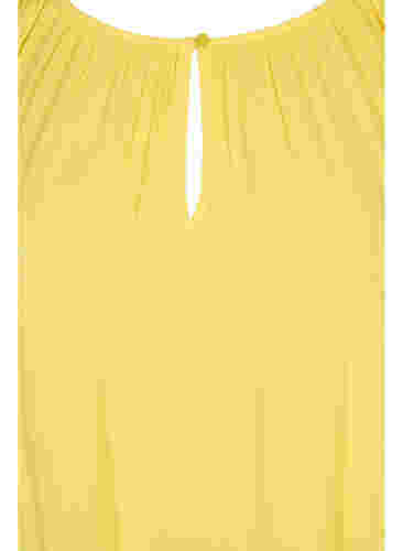 Viskose tunika med 3/4 ærmer, Primrose Yellow, Packshot image number 2