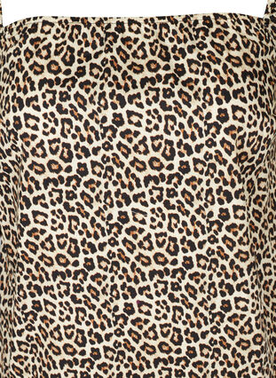 Bomulds bluse med leopardprint, Oyster Grey AOP, Packshot image number 2