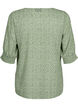 Prikket bluse med 1/2 &aelig;rmer, Seagrass Dot, Packshot image number 1