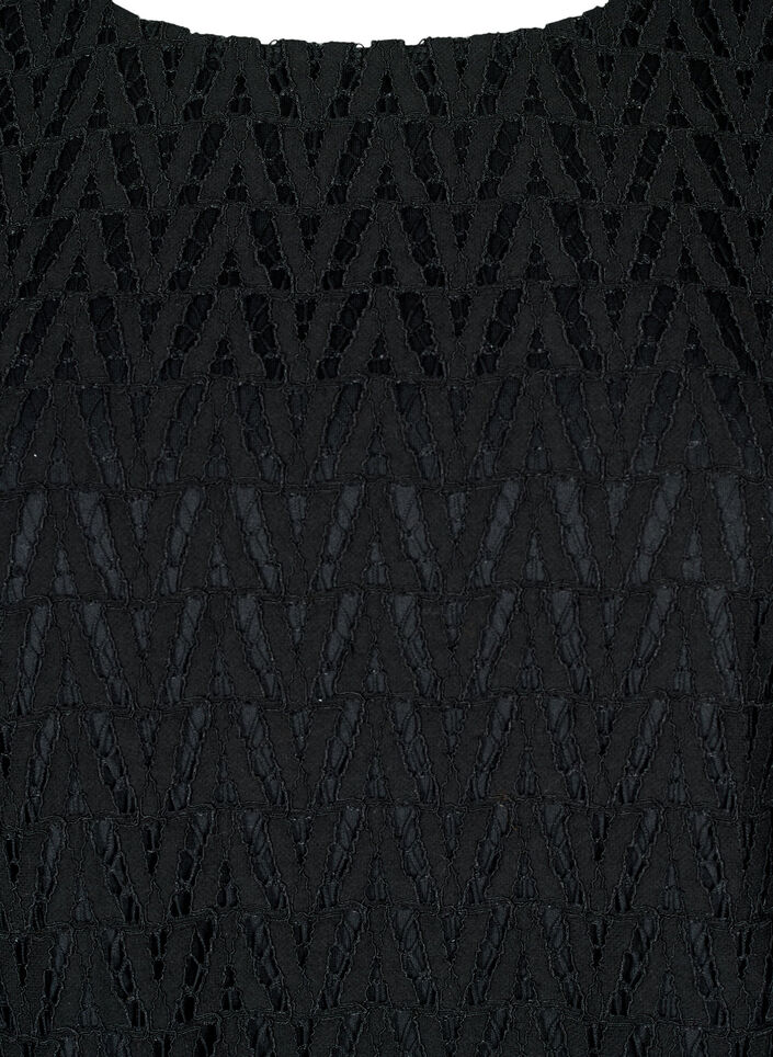 Blondebluse med flæseærmer, Black, Packshot image number 2