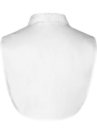 Løs skjorte krave med blonder, Bright White, Packshot image number 1