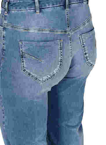 Højtaljede regular fit Gemma jeans, Light blue denim, Packshot image number 3