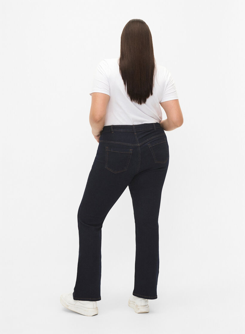 Ellen bootcut jeans med høj talje, Blå, Model image number 1