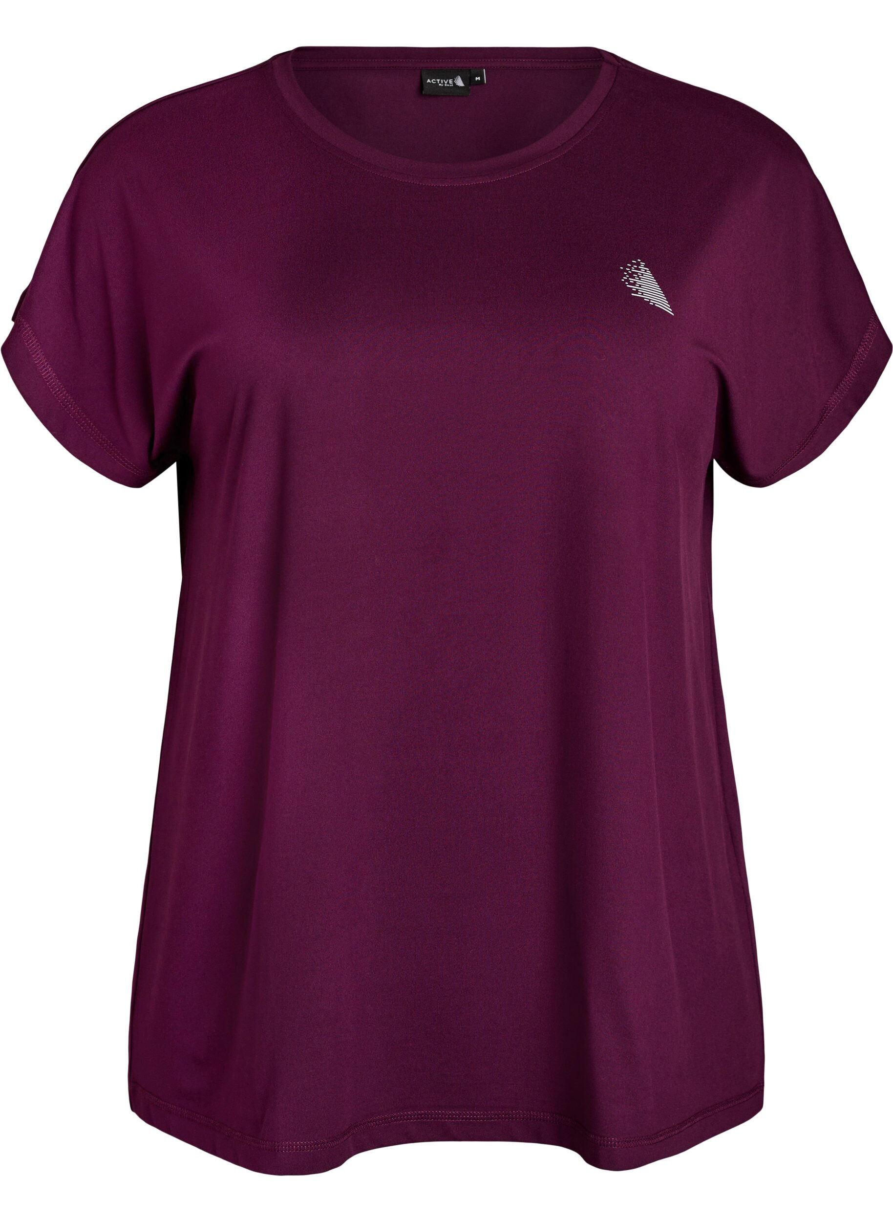 Ensfarvet tr&aelig;nings t-shirt