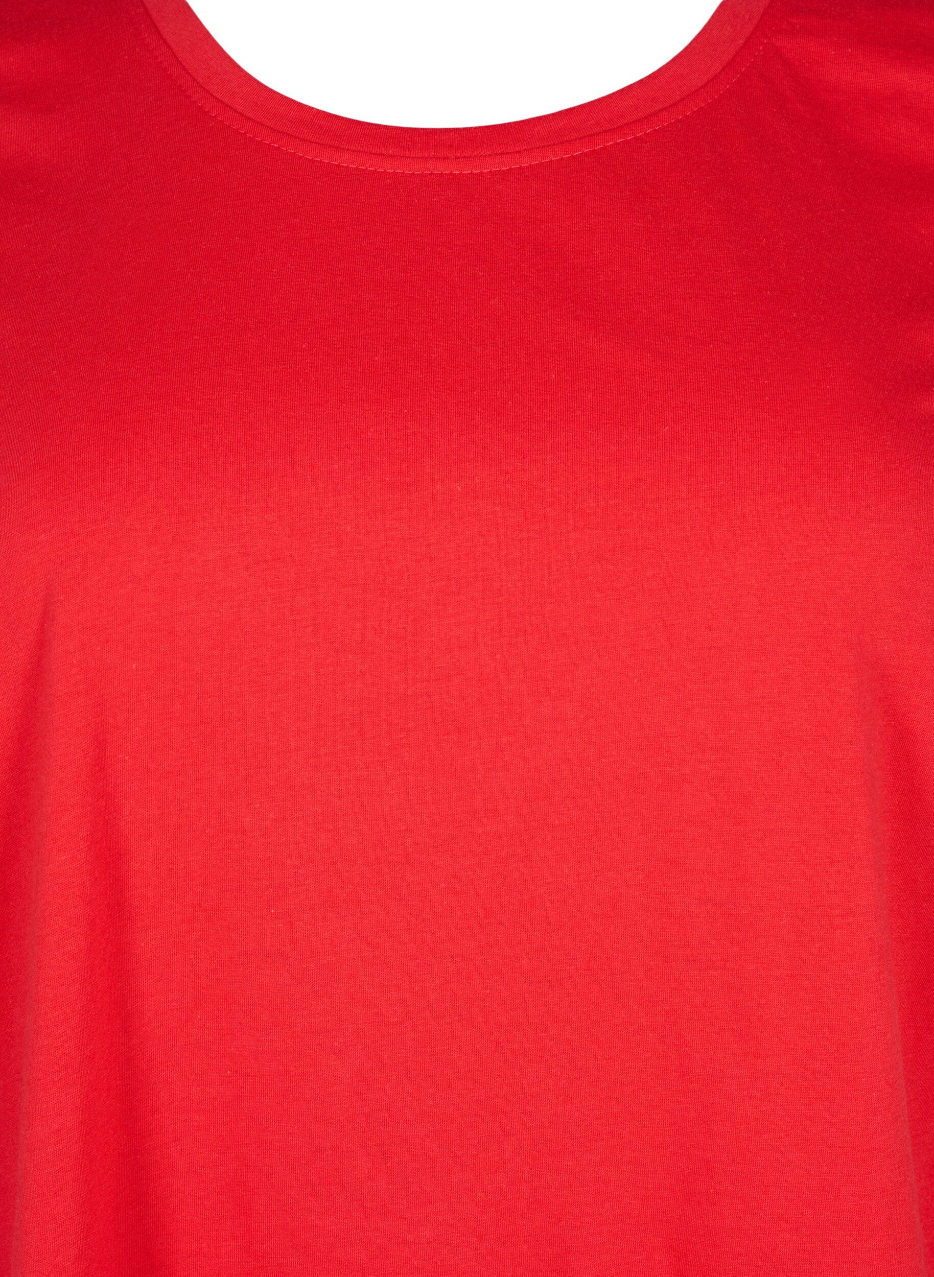 Zizzi FLASH - T-shirt med rund hals, High Risk Red, Packshot image number 2
