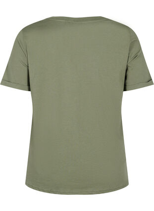 Basis t-shirt i bomuld, Thyme, Packshot image number 1