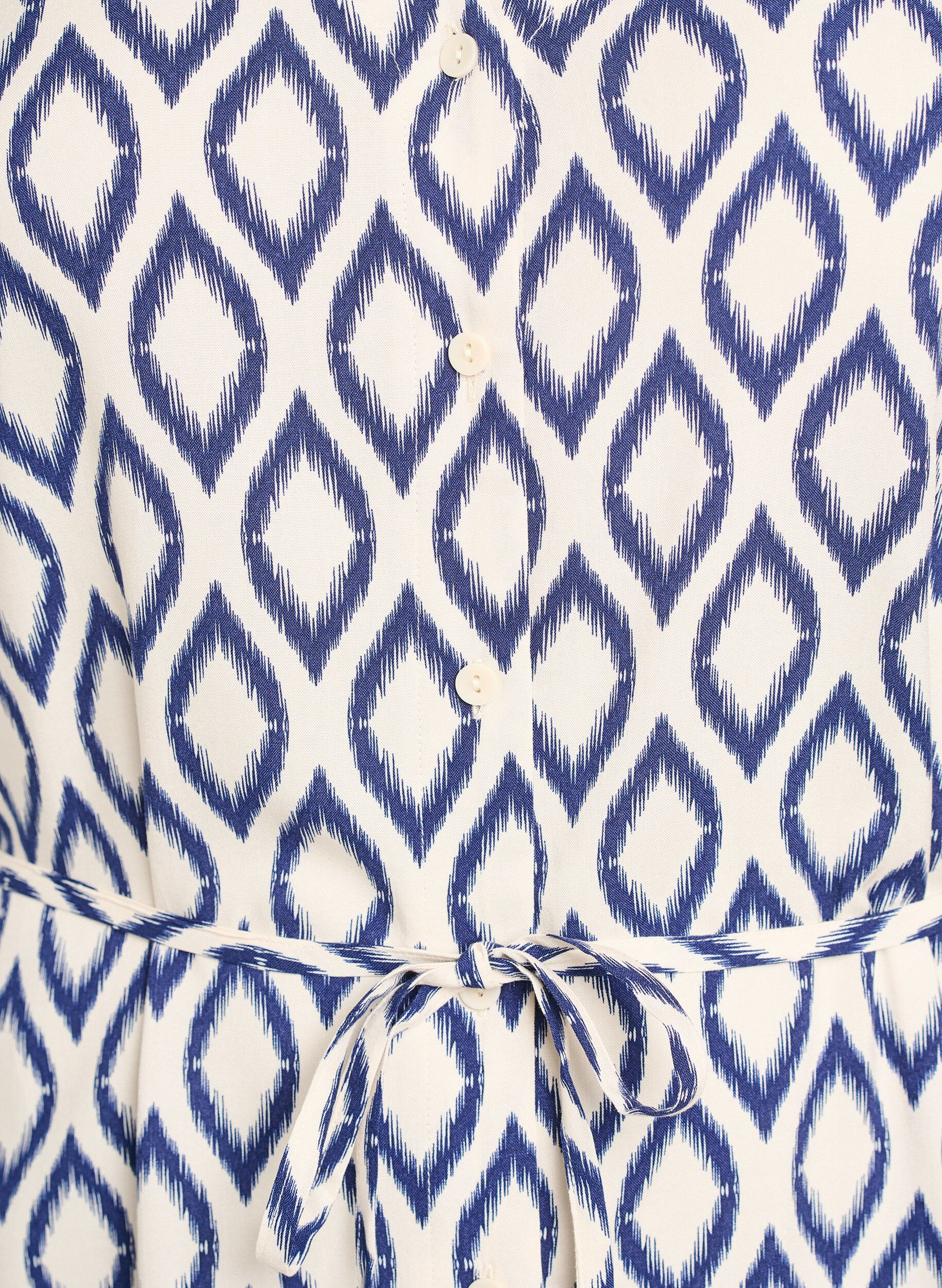 Zizzi Midikjole med print og bindeb&aring;nd, Vanilla, Packshot image number 2