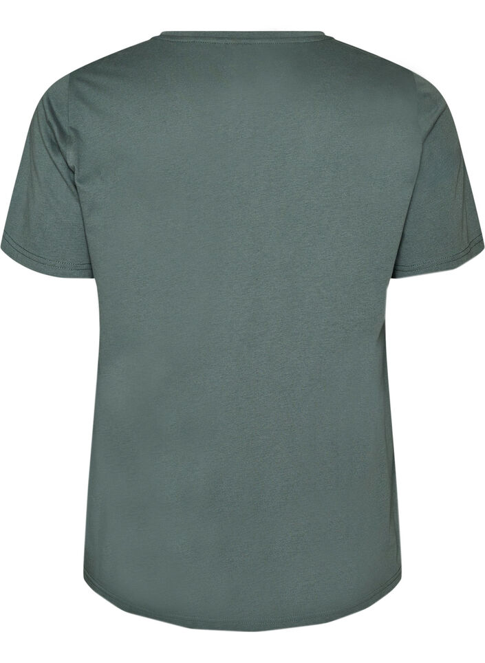 T-shirt med motiv, Gr&oslash;n, Packshot image number 1
