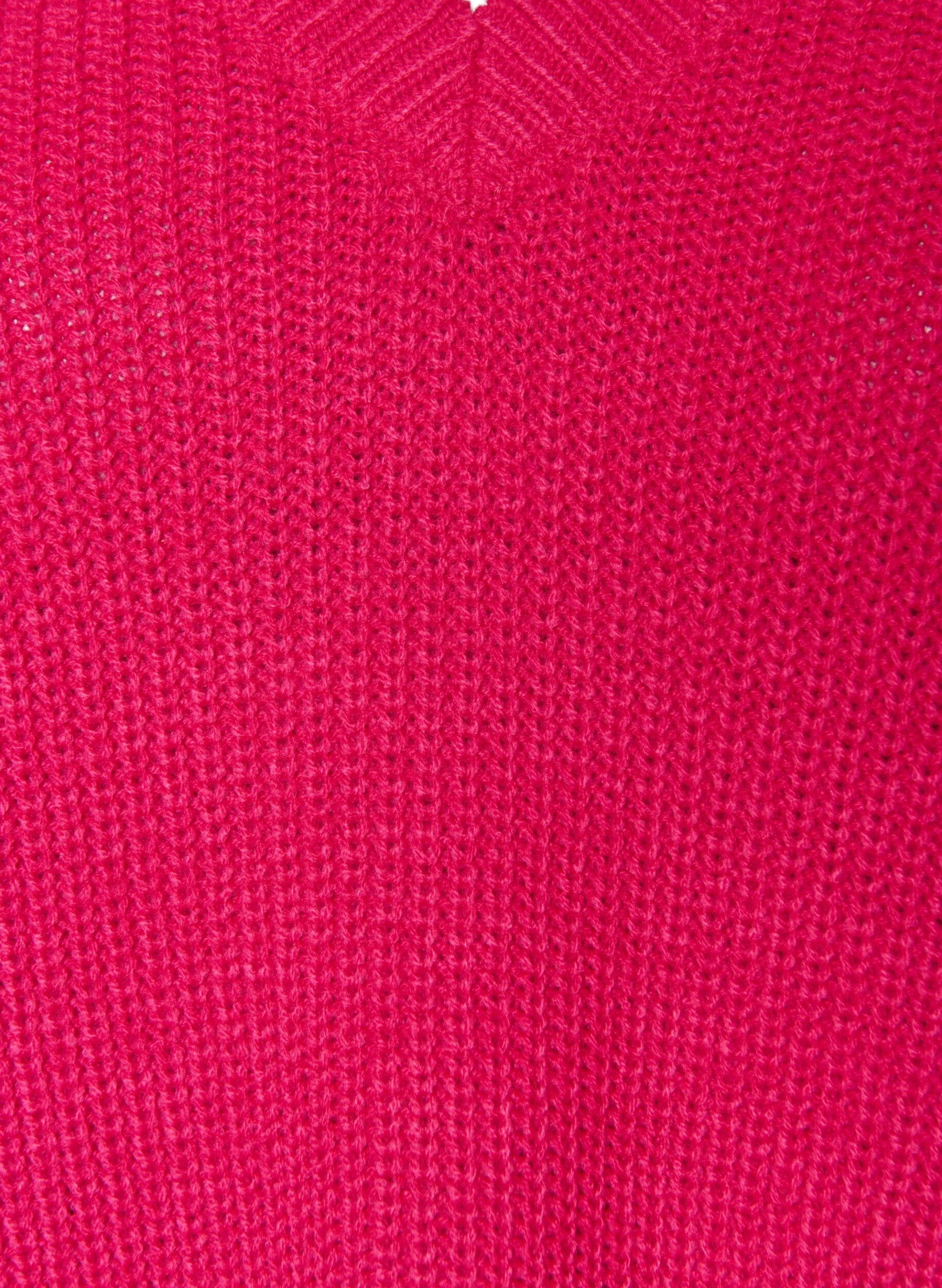 ZizziLang ribstrikket bluse med V-hals, Lyser&oslash;d, Packshot image number 2