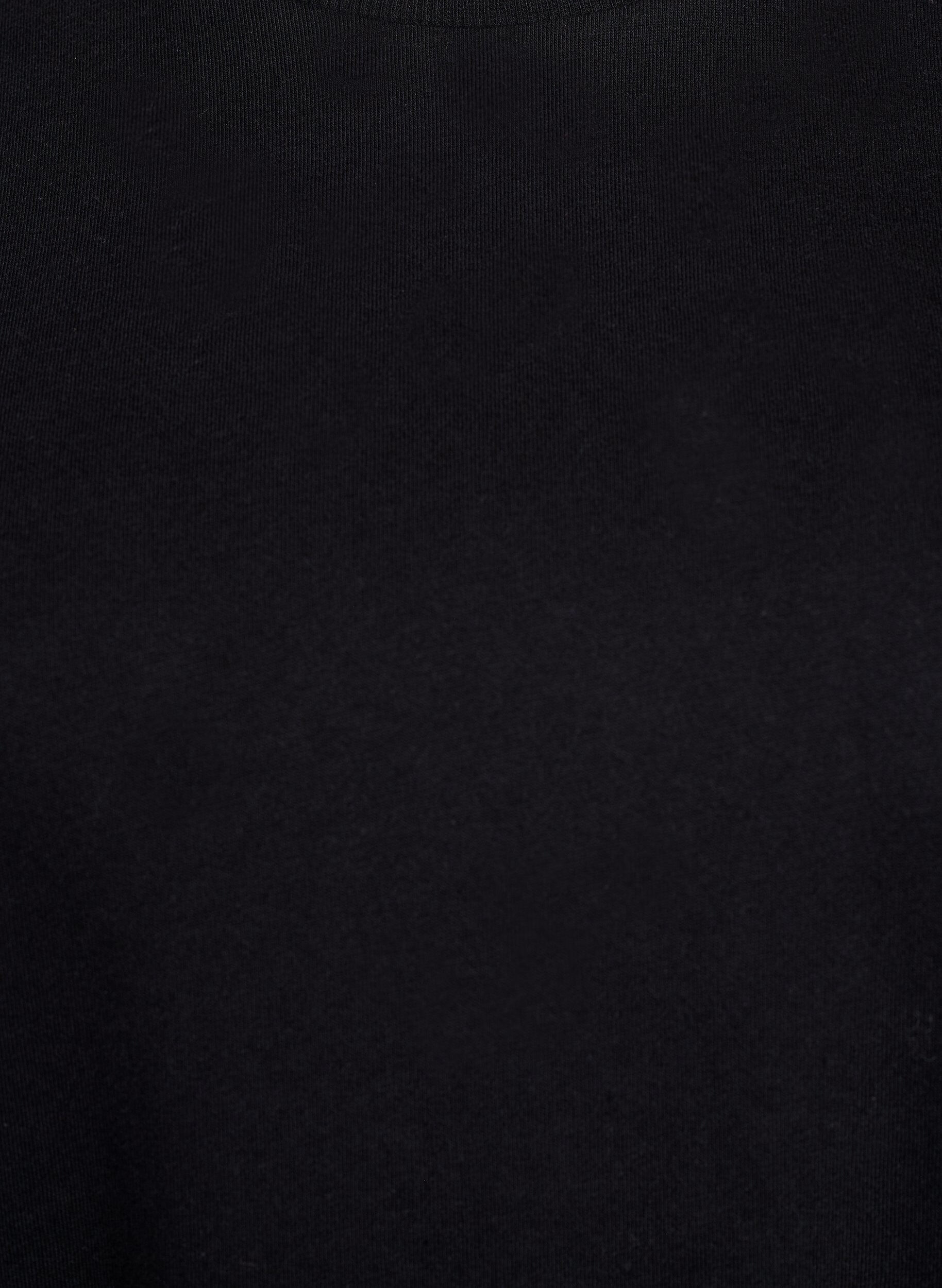 Zizzi Kn&aelig;lang t-shirtkjole i bomuld, Sort, Packshot image number 2