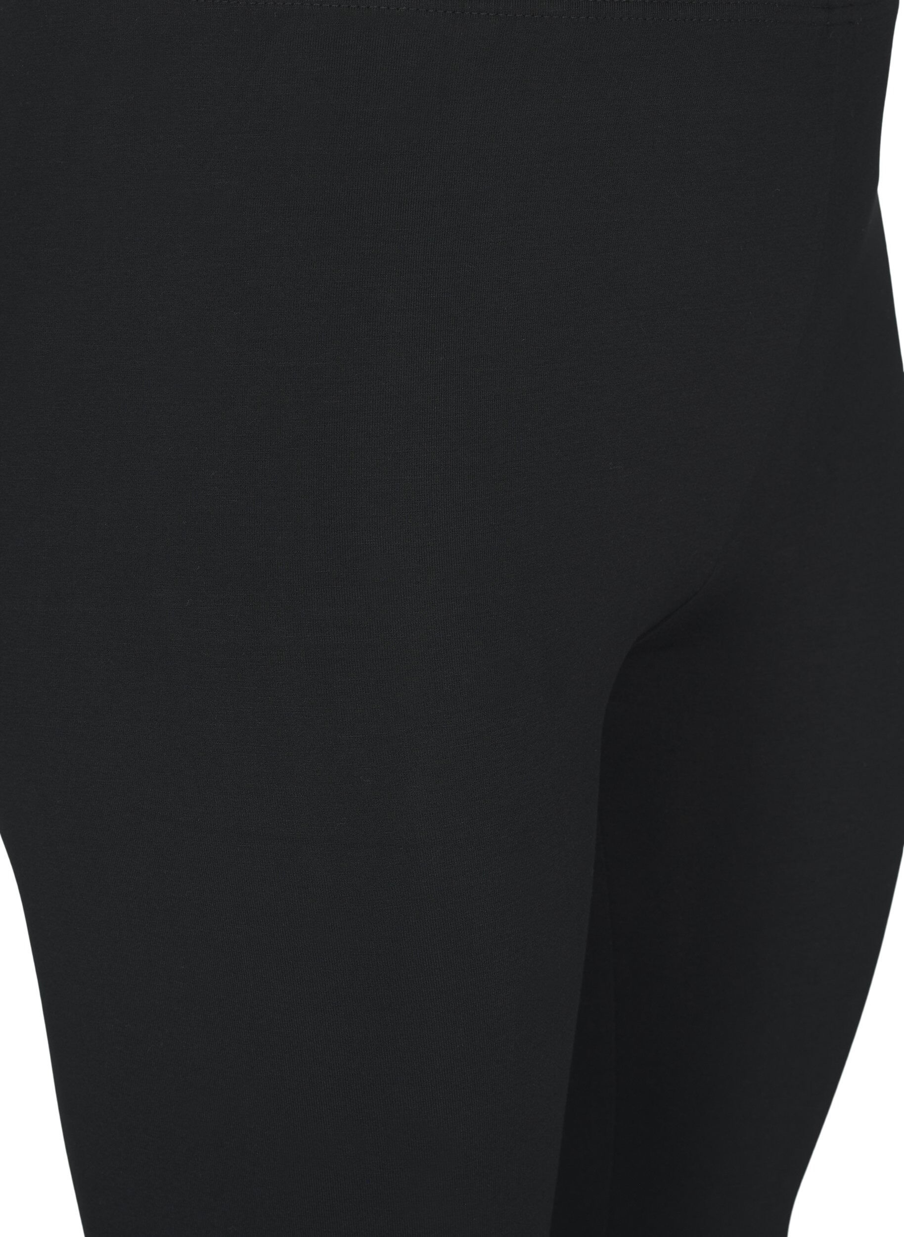 Zizzi Basis 3/4 leggings i viskose , Black, Packshot image number 2