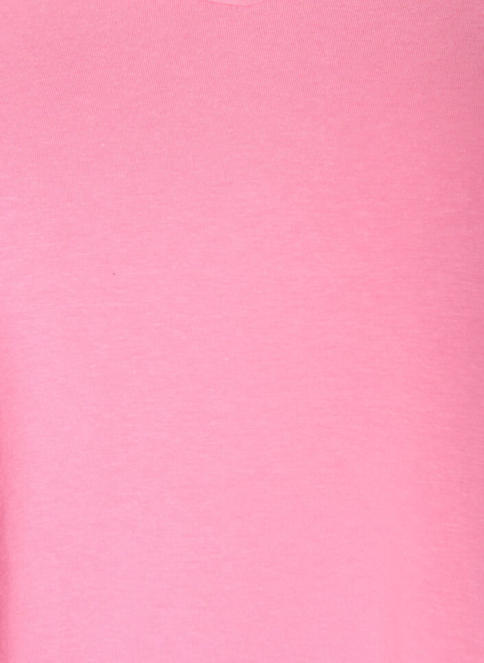 Ensfarvet basis t-shirt i bomuld, Lyser&oslash;d, Packshot image number 2