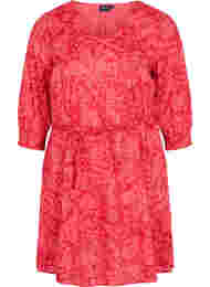 Printet kjole med bindebånd, Ribbon Red AOP