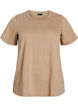 T-shirt i økologisk bomuld med vasket look, Beige, Packshot image number 0