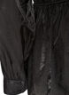 Glansfuld viskosebluse med peplum-effekt, Sort, Packshot image number 3