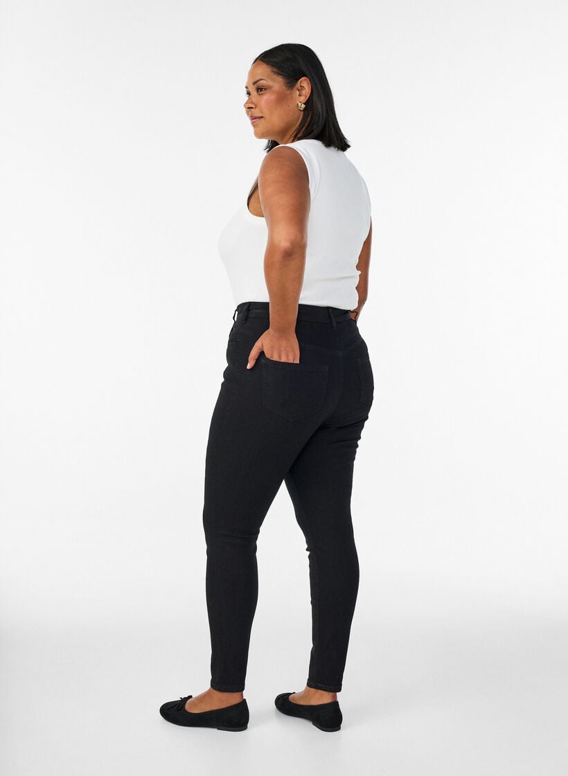  Jeans med super slim fit, Sort, Model image number 1