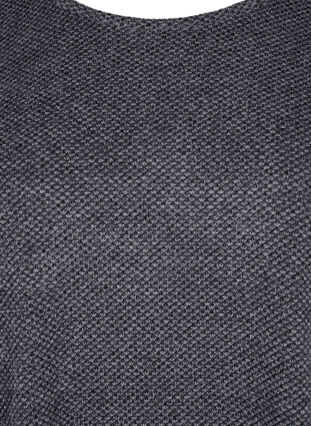 Meleret bluse med rund hals og lange ærmer, Dark Grey, Packshot image number 2