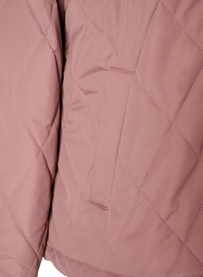 Let vatteret jakke med diamantquilt, Lyser&oslash;d, Packshot image number 3