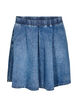 Kort skater nederdel i denim, Bl&aring;, Packshot image number 0