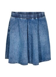 Kort skater nederdel i denim, Bl&aring;