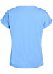 Kort&aelig;rmet t-shirt i bomuldsblanding, Bl&aring;, Packshot image number 1