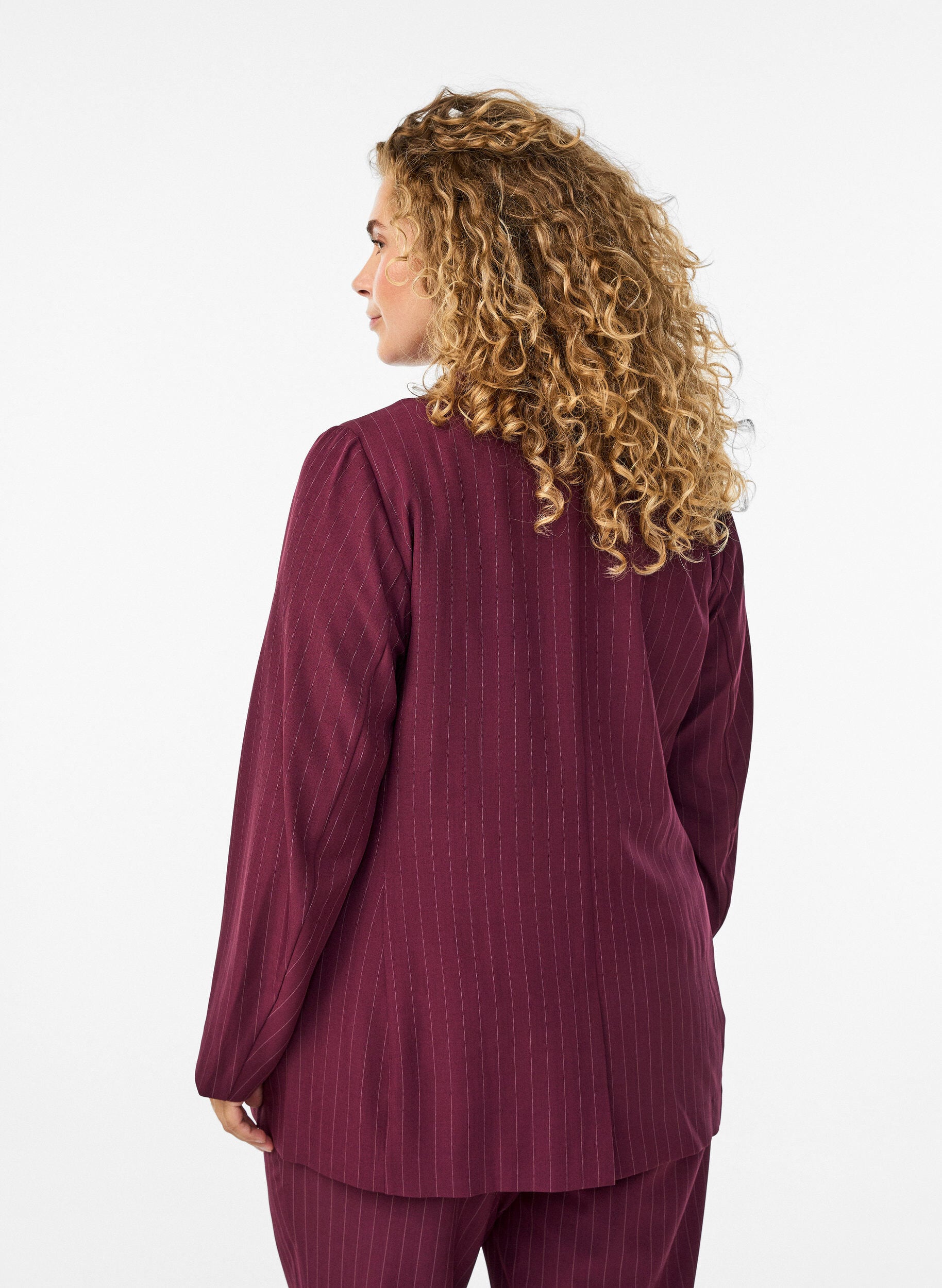 ZizziBlazer med lommer og slids, R&oslash;d, Model image number 2