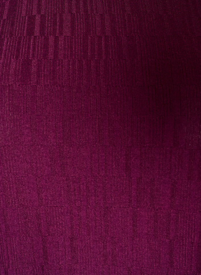 Bluse med struktur og 3/4 &aelig;rmer, Lilla, Packshot image number 2