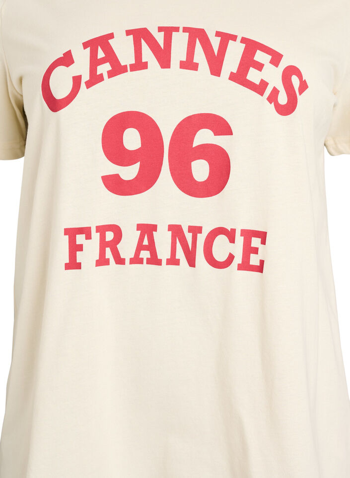 T-shirt med motiv, Vanilla, Packshot image number 2