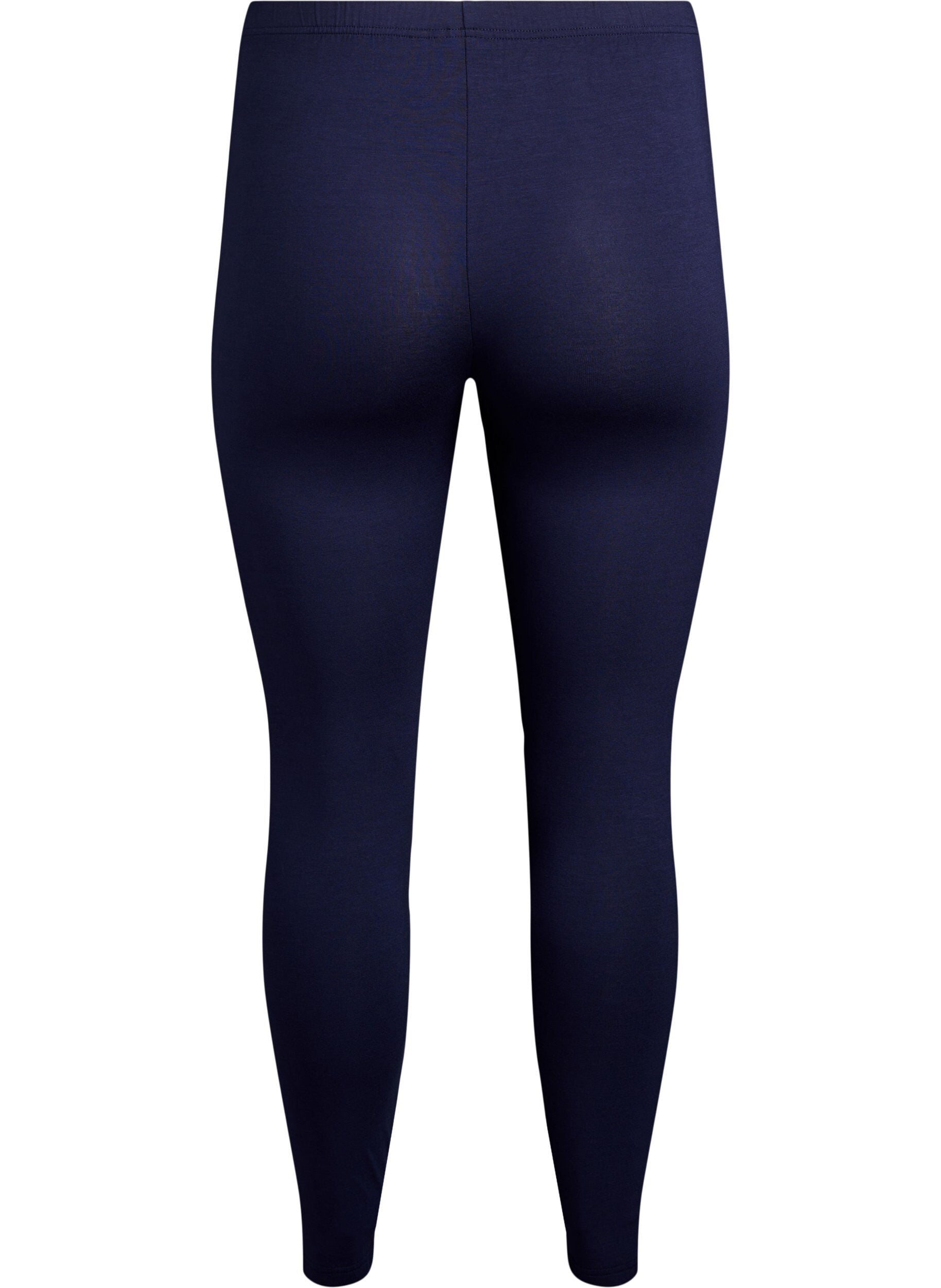 ZizziBasis leggings i viskose, Bl&aring;, Packshot image number 1