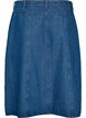 A-formet denimnederdel med b&oslash;lget knapstolpe, Bl&aring;, Packshot image number 1