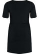 Kort kjole med udskåret parti, Black, Packshot image number 1