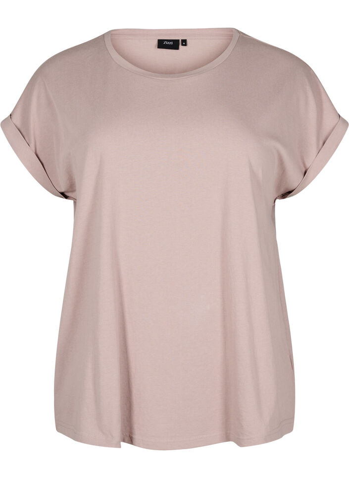 Kort&aelig;rmet t-shirt i bomuldsblanding, Lyser&oslash;d, Packshot image number 0