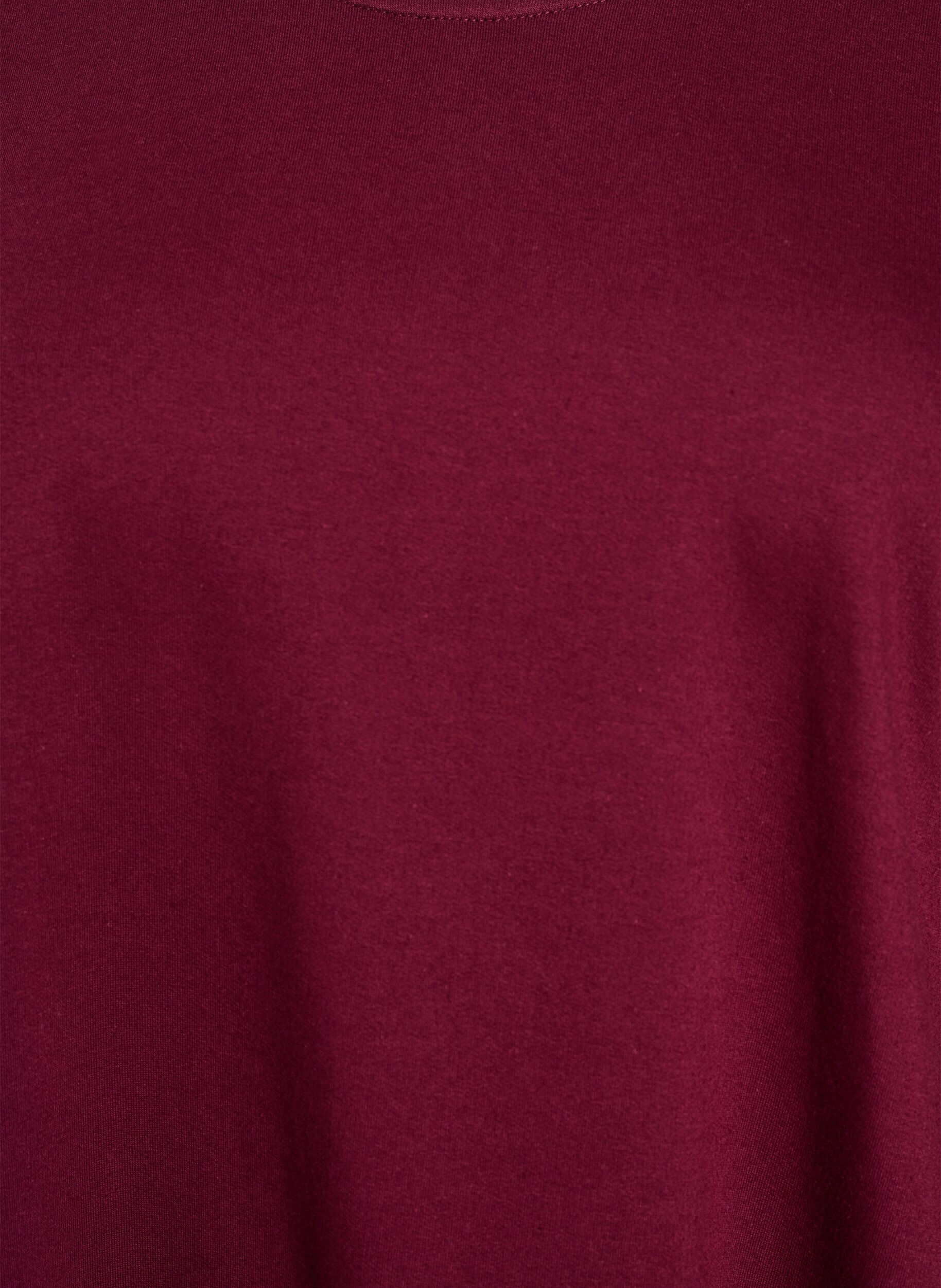 Zizzi Ballonkjole med lommer, M&oslash;rk Bordeaux, Packshot image number 2