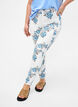 Super slim Amy jeans med blomsterprint, Hvid, Model image number 2