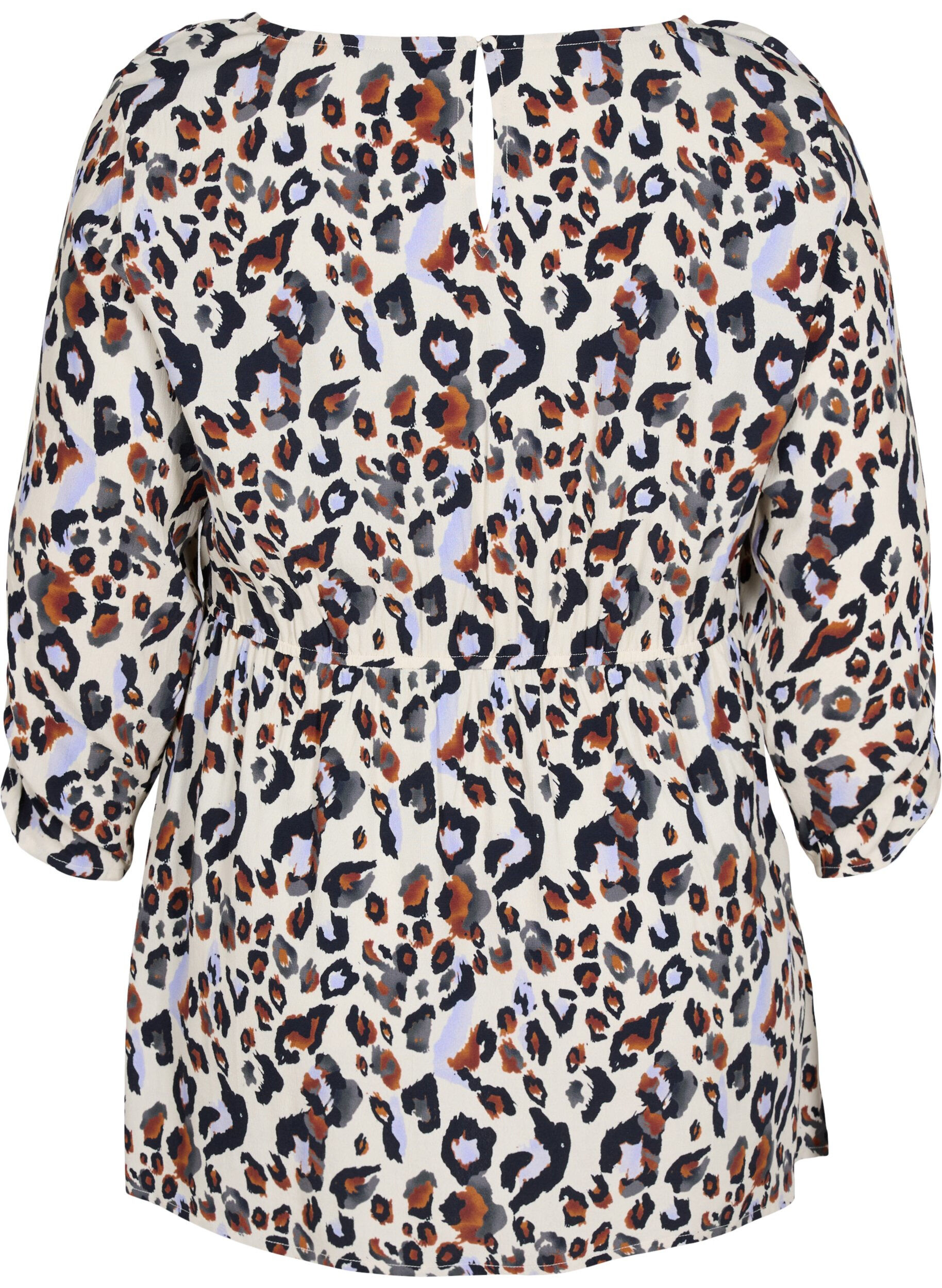 Zizzi Graviditets bluse i viskose med print, White Leo Print , Packshot image number 1