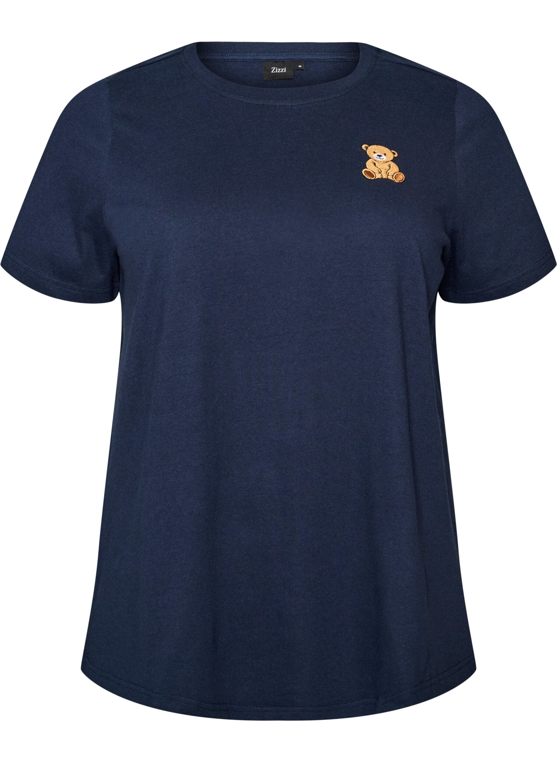 T-shirt i &oslash;kologisk bomuld med bamsemotiv