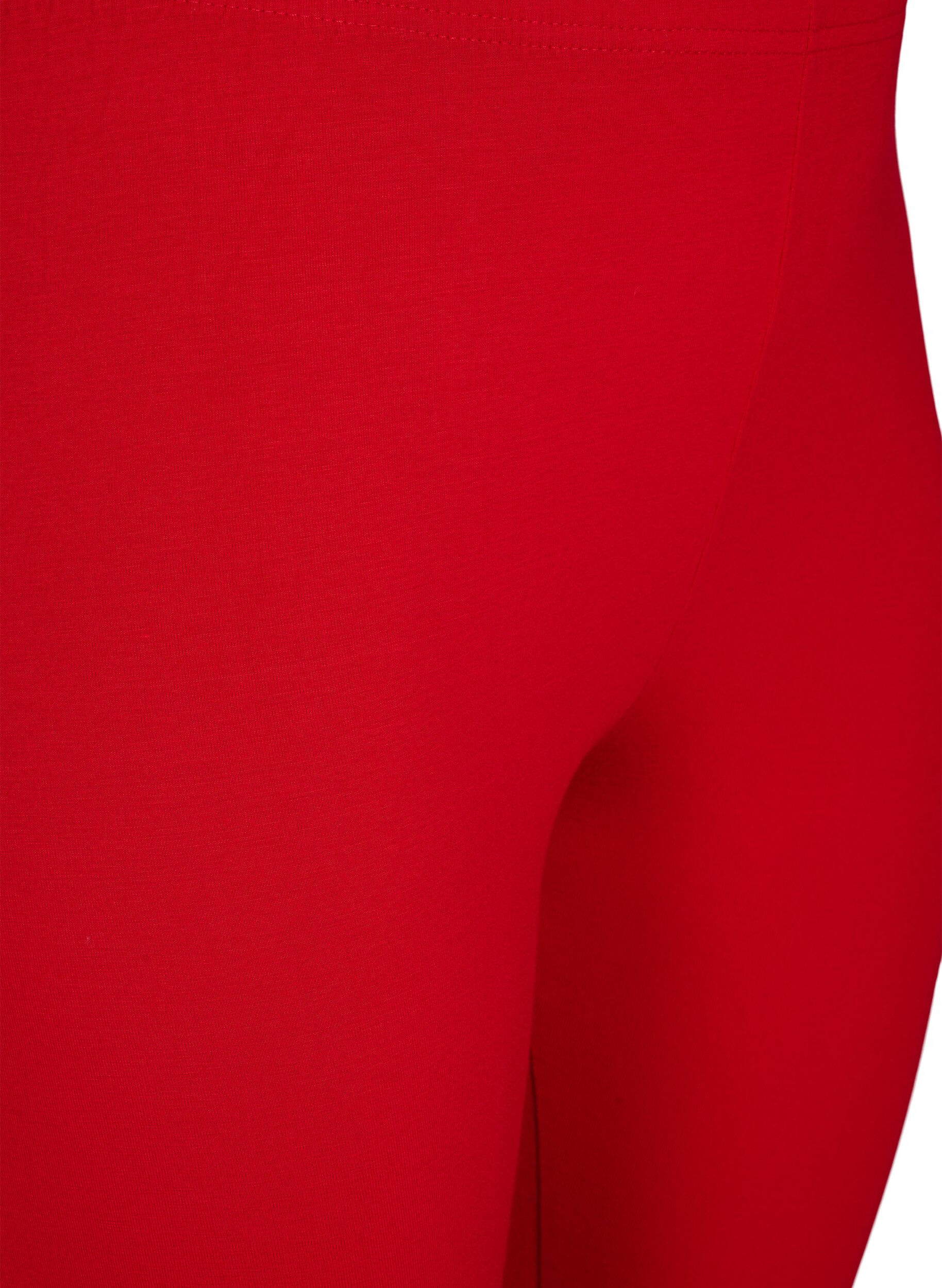 ZizziBasis 3/4 leggings i viskose, R&oslash;d, Packshot image number 2