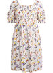 Blomstret sommerkjole i viskose, Hvid, Packshot image number 0